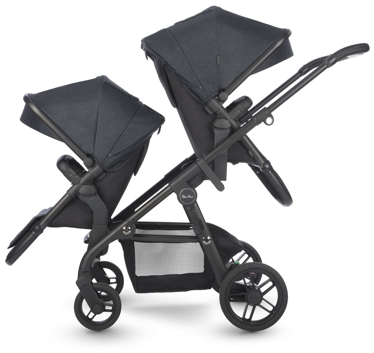 Silver Cross Coast Double Stroller - Flint - SX2164-FTUS-SX2144-FTUS