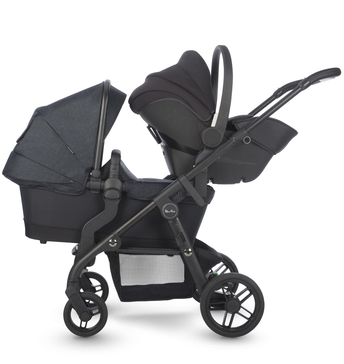 Silver Cross Coast Double Stroller - Flint - SX2164-FTUS-SX2144-FTUS