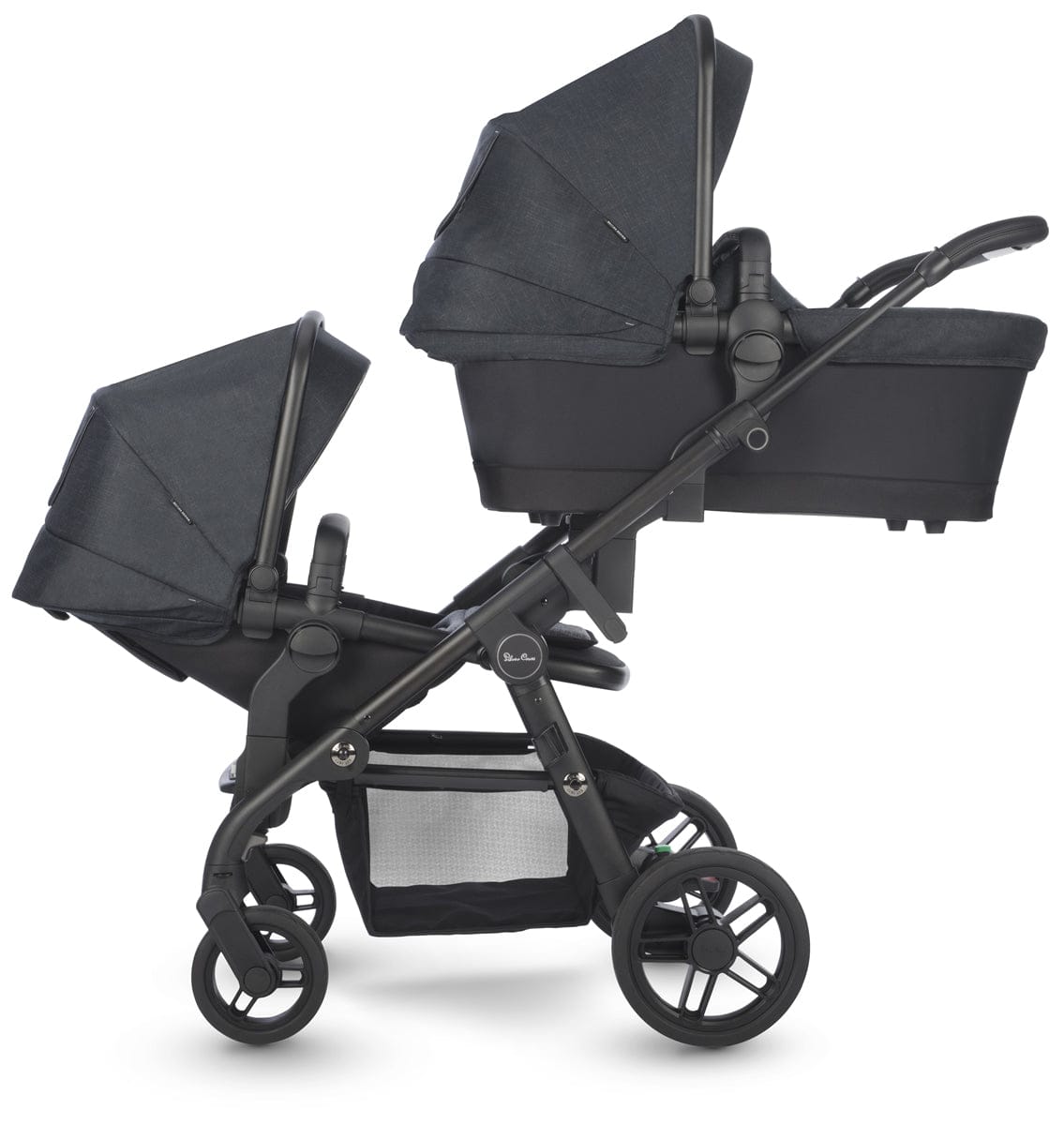 Silver Cross Coast Double Stroller - Flint - SX2164-FTUS-SX2144-FTUS