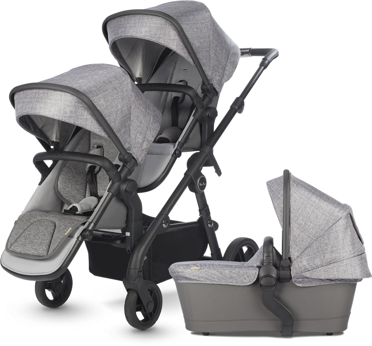 Silver Cross Coast Double Stroller - Limestone - SX2164-LIUS-SX2145-LI3