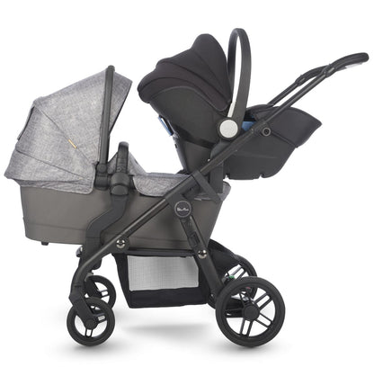 Silver Cross Coast Double Stroller - Limestone - SX2164-LIUS-SX2145-LI3