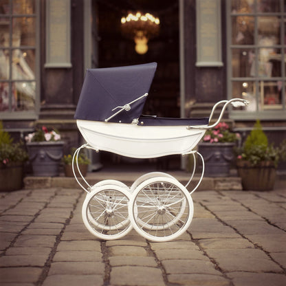 Silver Cross Doll Stroller - White/Navy - SX604-US