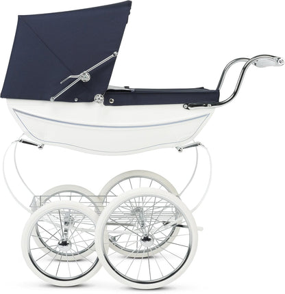 Silver Cross Doll Stroller - White/Navy - SX604-US