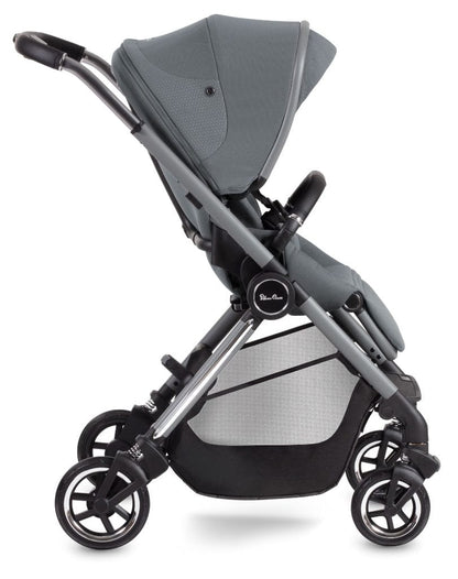 Silver Cross Dune Stroller + Compact Bassinet - Glacier - SX2268-GLBNDL