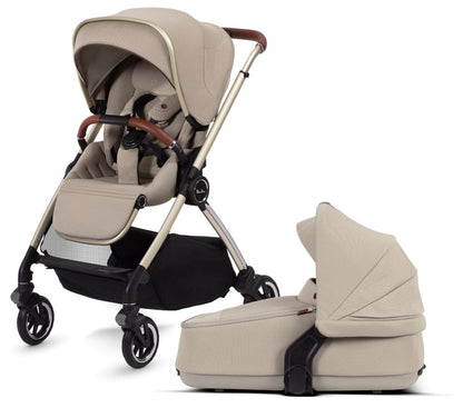 Silver Cross Dune Stroller + Compact Bassinet - Stone - SX2268-STBNDL