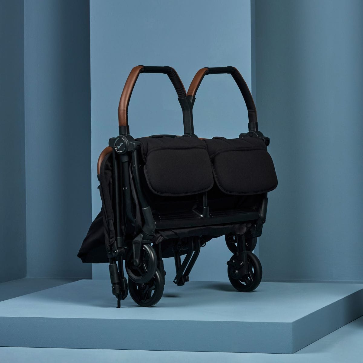 Silver Cross Jet Lightweight Double Stroller - Black - SX2342-BKUC
