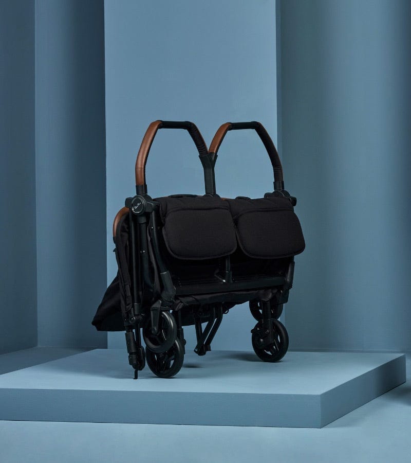 Silver Cross Jet Lightweight Double Stroller + Essentials Bundle - Black - SX2335-BKUC