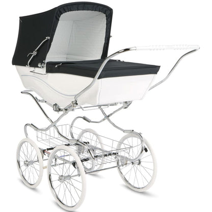 Silver Cross Kensington Classic Pram - White & Navy - SX649-US