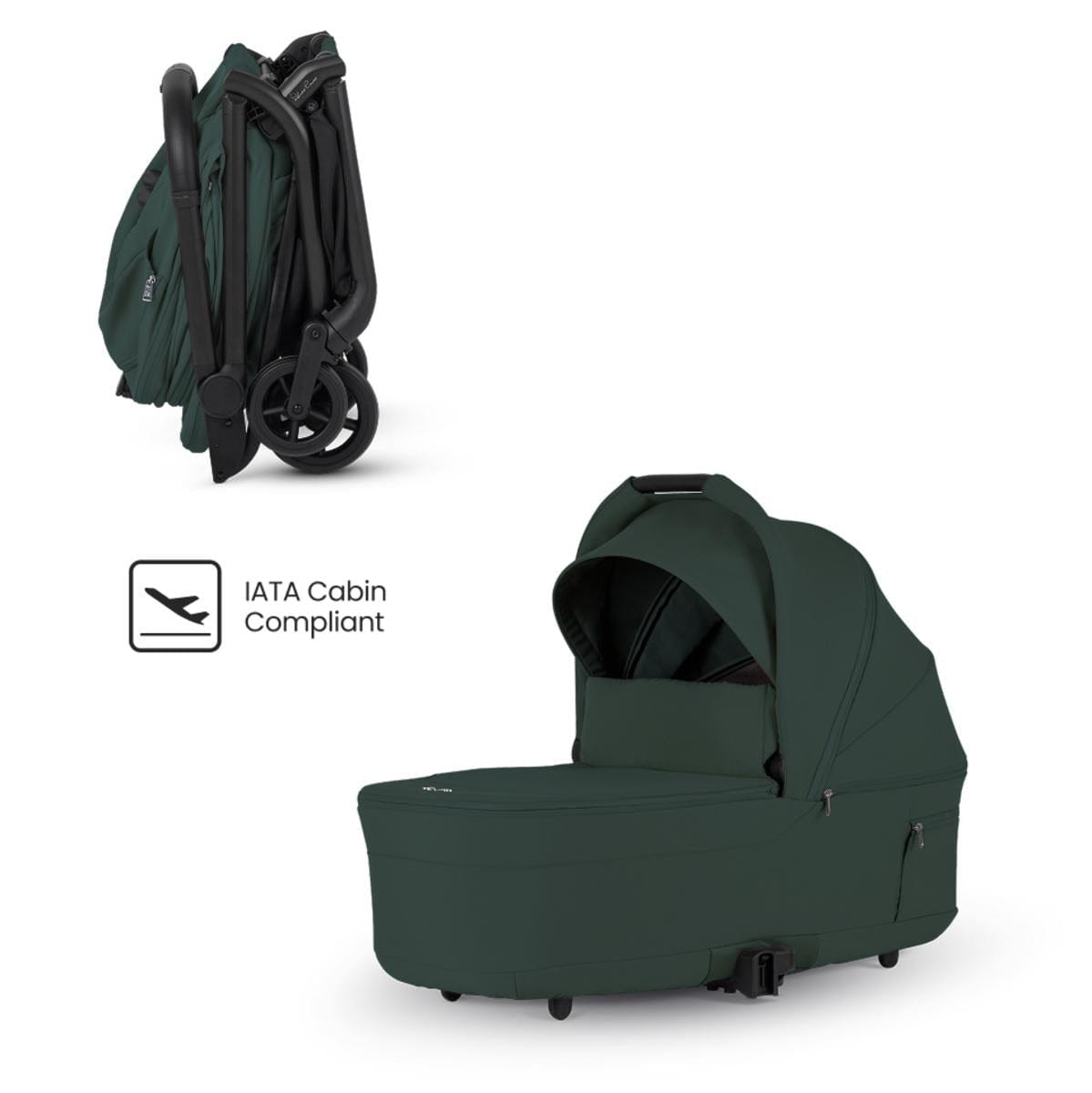 Silver Cross Nia Compact Bassinet - Conifer - SX2348-CFUS