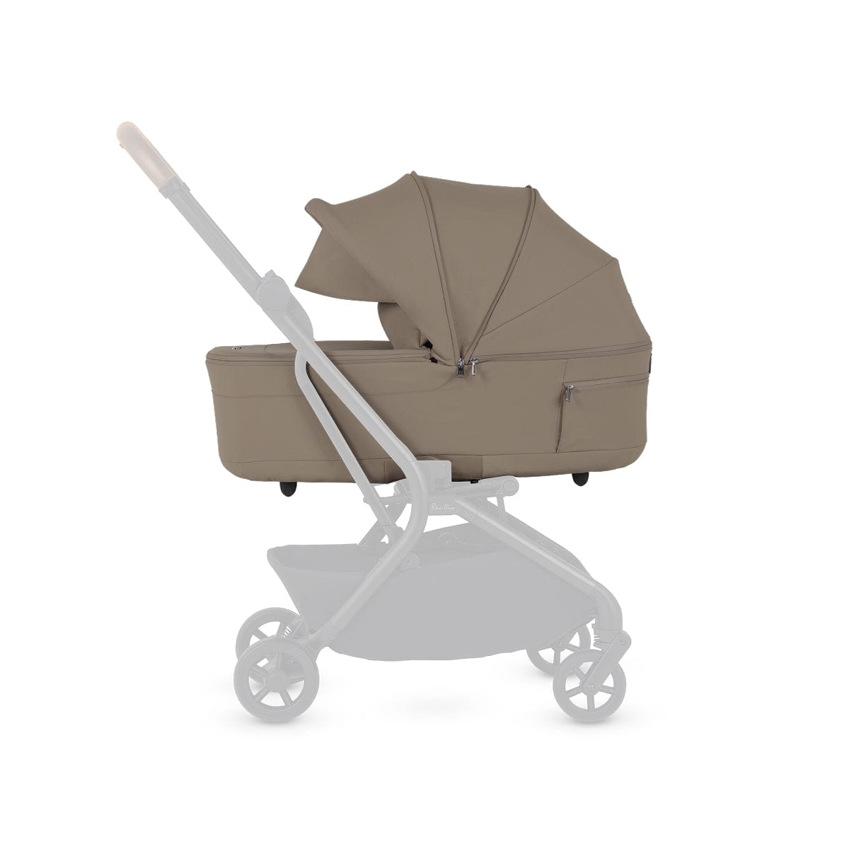 Silver Cross Nia Compact Stroller + Folding Bassinet Bundle Champagne
