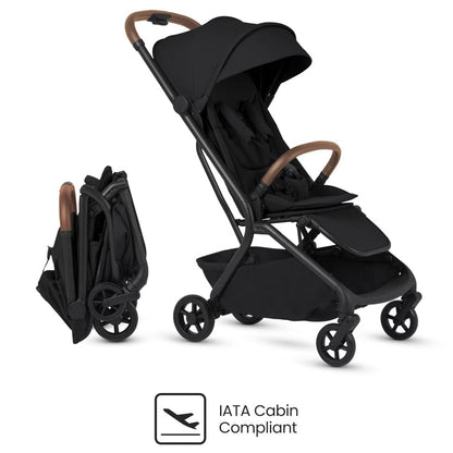 Silver Cross Nia Compact Travel Stroller + Bassinet Bundle - Onyx - SX2347-OXUC-SX2348-OXUS