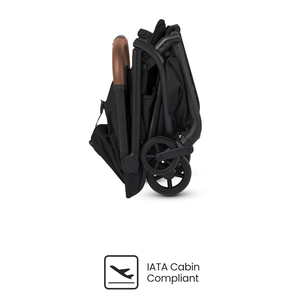 Silver Cross Nia Compact Travel Stroller + Bassinet Bundle - Onyx - SX2347-OXUC-SX2348-OXUS