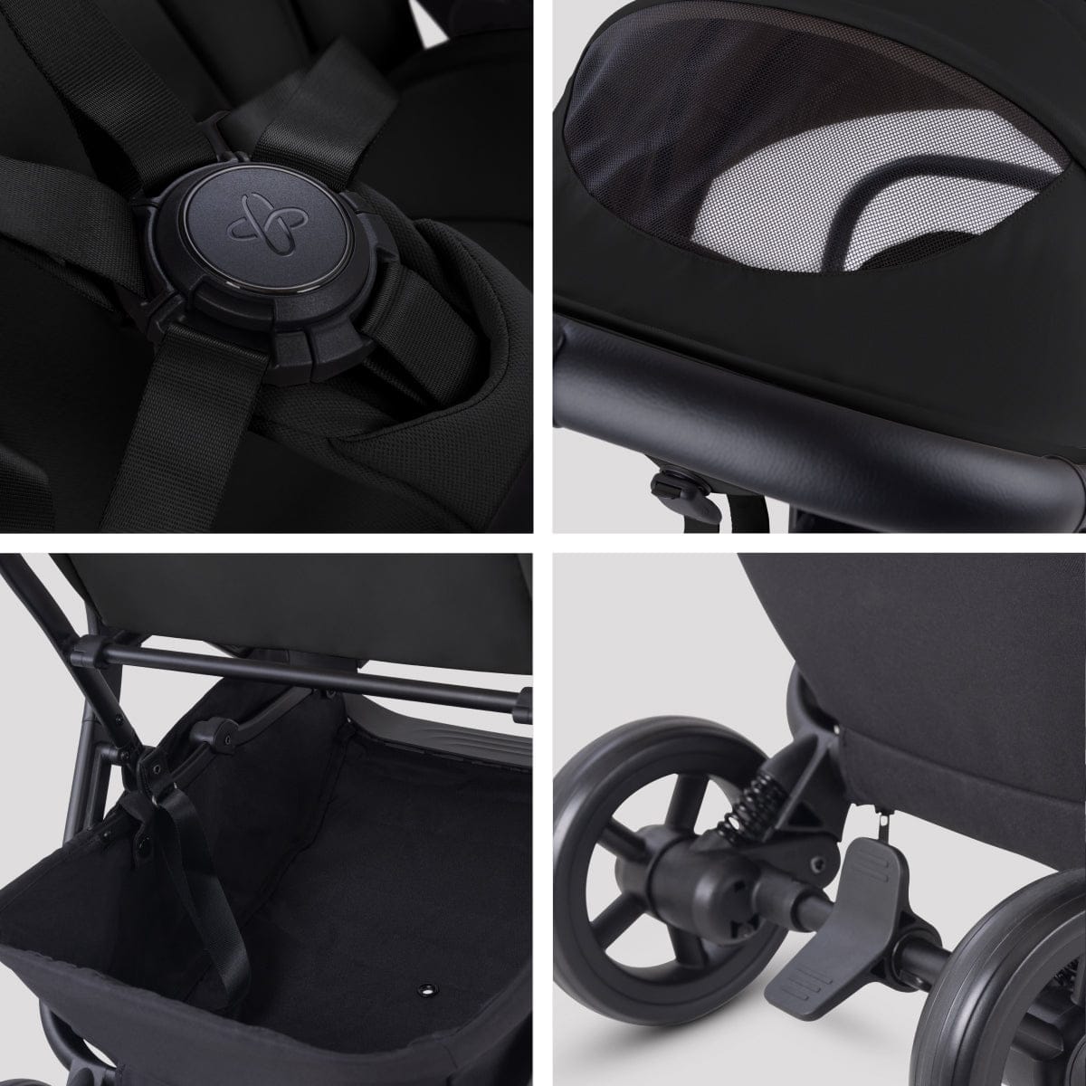 Silver Cross Nia Compact Travel Stroller + Bassinet Bundle - Onyx - SX2347-OXUC-SX2348-OXUS