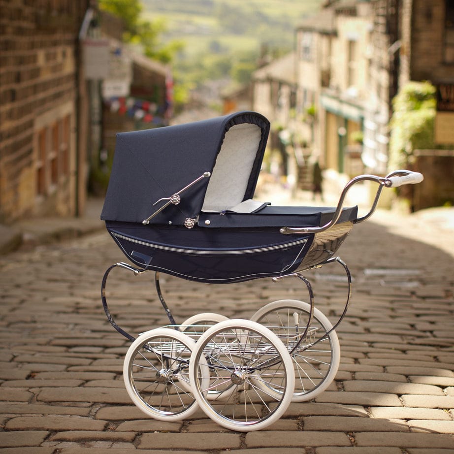Silver Cross Oberon Toy Doll Pram - Navy - SX604-US-DISC