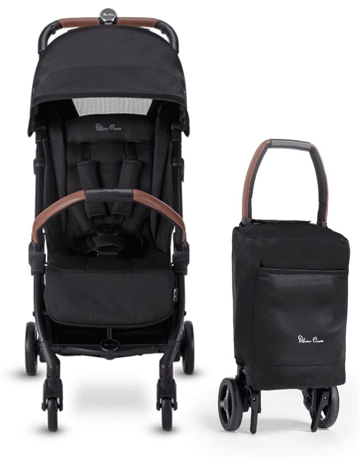 Silver Cross OPEN BOX Jet 4 Ultra Compact Stroller - Black - SX2293-BKUS-ob