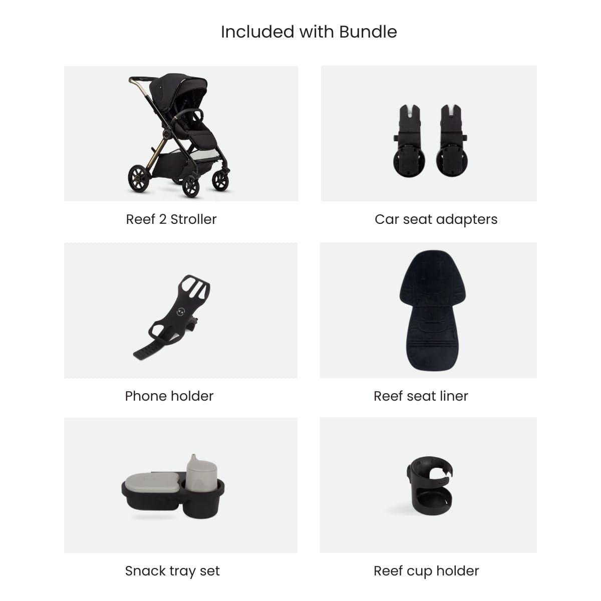 Silver Cross Reef 2 Multi-terrain Modular Stroller + Bassinet 2025 + Accessory Bundle - Espresso (Special Edition) - SX2336-EPBNDL