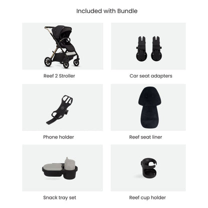Silver Cross Reef 2 Multi-terrain Modular Stroller + Bassinet 2025 + Accessory Bundle - Espresso (Special Edition) - SX2336-EPBNDL