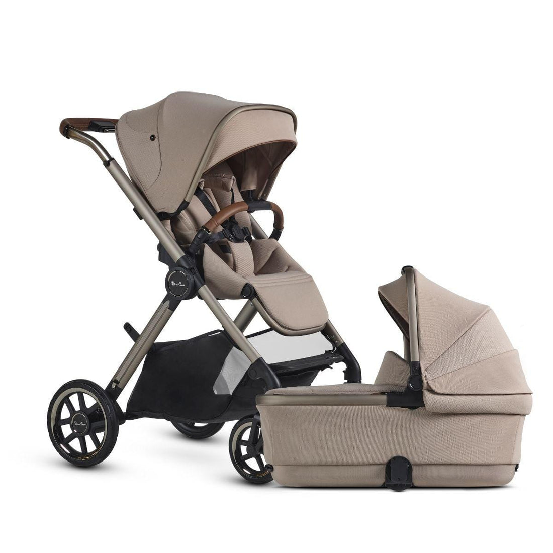 Silver Cross Reef 2 Multi-terrain Modular Stroller + Bassinet Bundle 2025 - Frappe - SX2343-FPUC-SX2311-FPUC