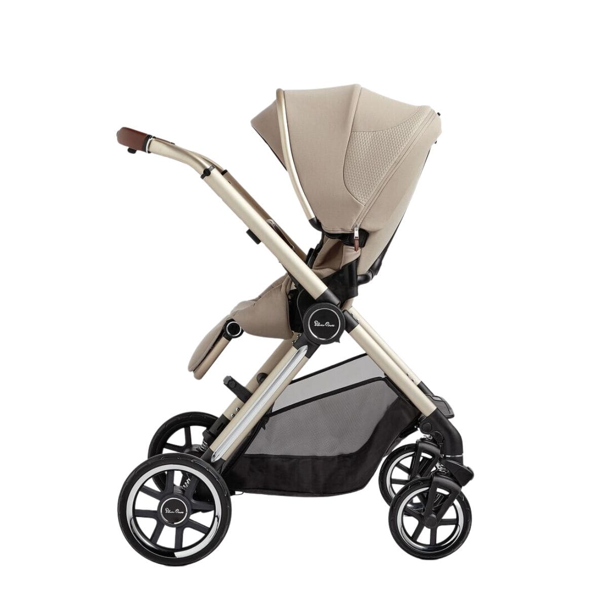 Silver Cross Reef 2 Stroller + Folding Bassinet Bundle - Stone - SX2312-STBNDL