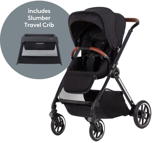 Silver Cross Reef Stroller + Slumber Travel Crib Bundle - Orbit / Carbon - SX2272-OBUS-SX8138-00US