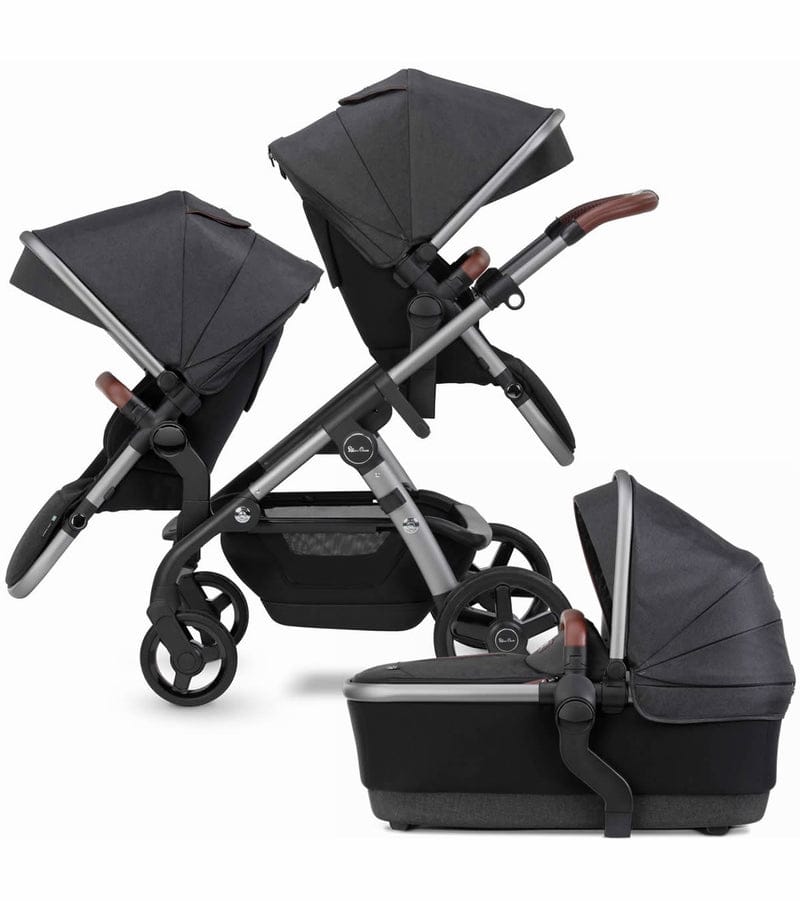 Silver Cross Wave 2022 Double Stroller - Charcoal - DBL-SX2264-CAUS