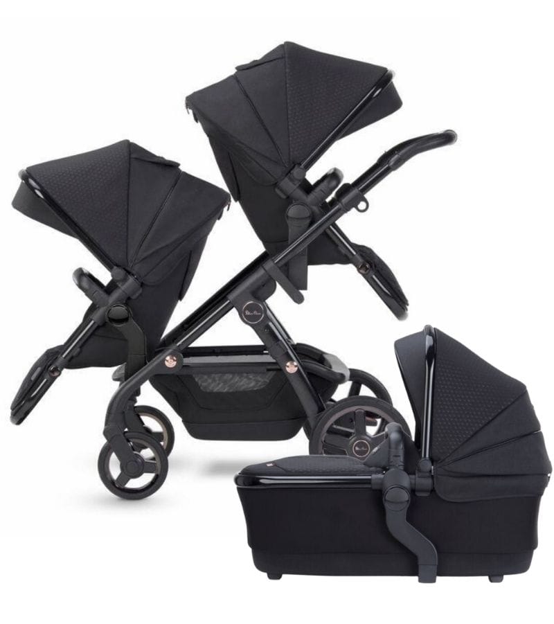 Silver Cross Wave 2022 Double Stroller - Eclipse - DBL-SX2267-ONUS