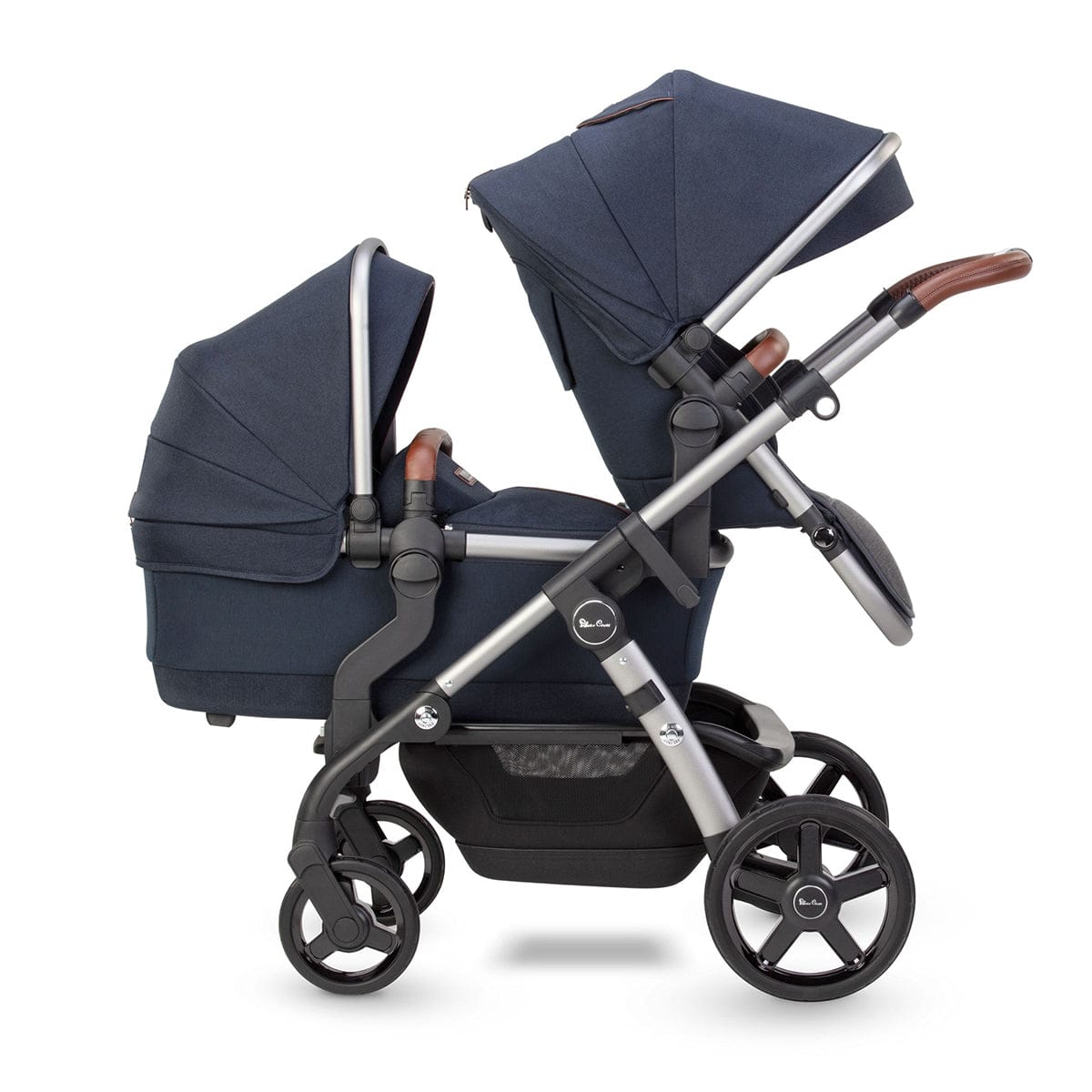 Silver Cross Wave 2022 Double Stroller - Indigo - DBL-SX2264-IGUS
