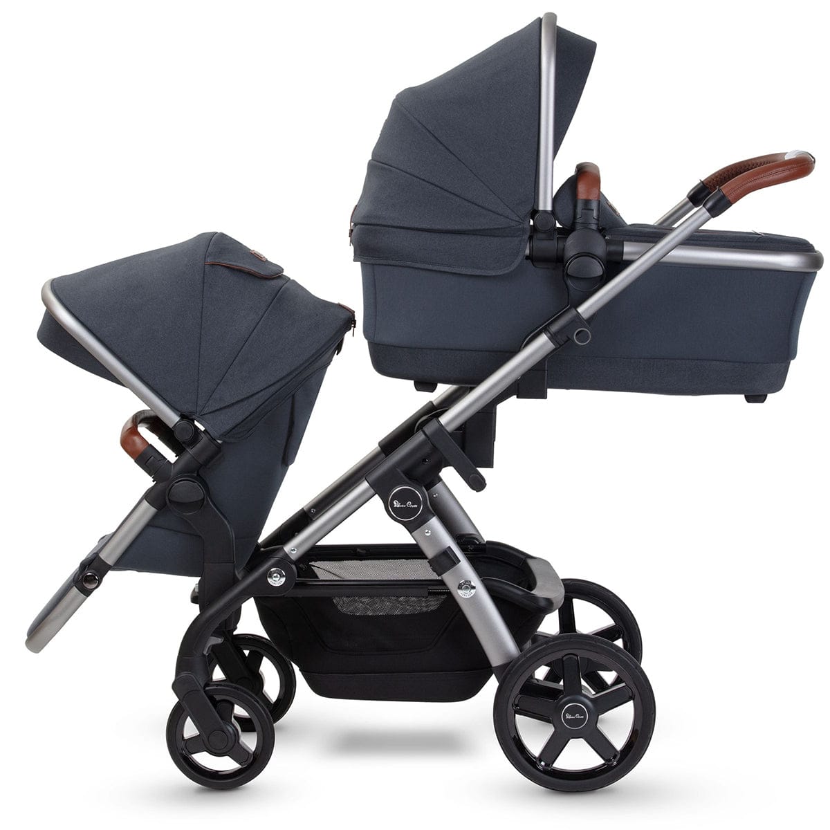 Silver Cross Wave 2022 Double Stroller - Indigo - DBL-SX2264-IGUS