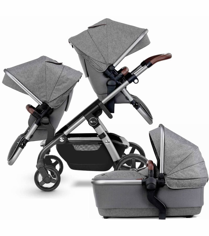 Silver Cross Wave 2022 Double Stroller - Zinc - DBL-SX2264-ZCUS