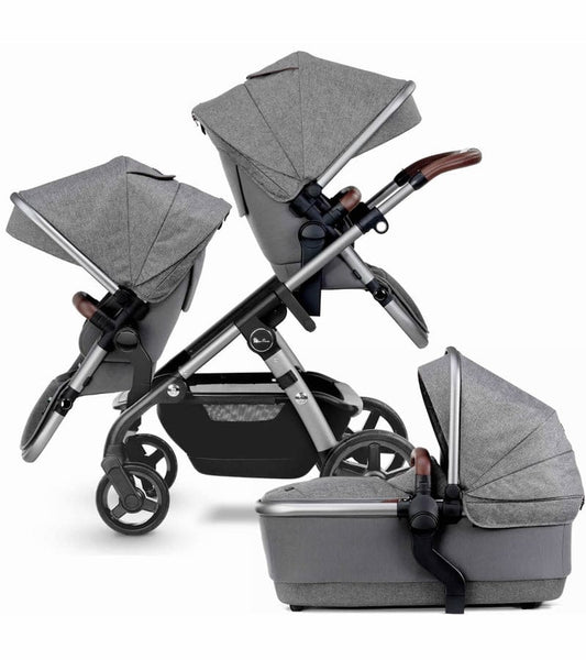 Silver Cross Wave 2022 Double Stroller - Zinc - DBL-SX2264-ZCUS