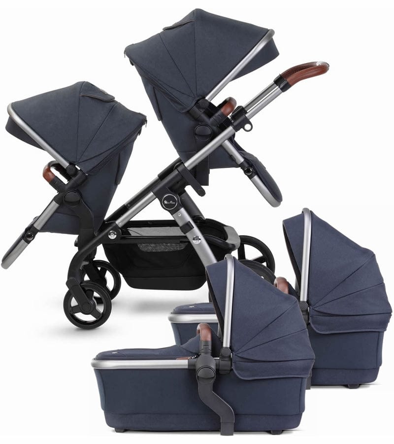 Silver Cross Wave 2022 Twin Stroller - Indigo - TWIN-SX2264-IGUS