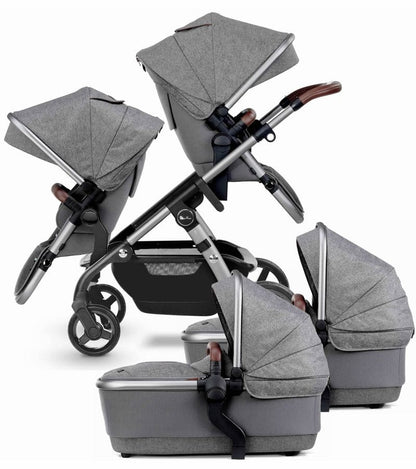 Silver Cross Wave 2022 Twin Stroller - Zinc - TWIN-SX2264-ZCUS