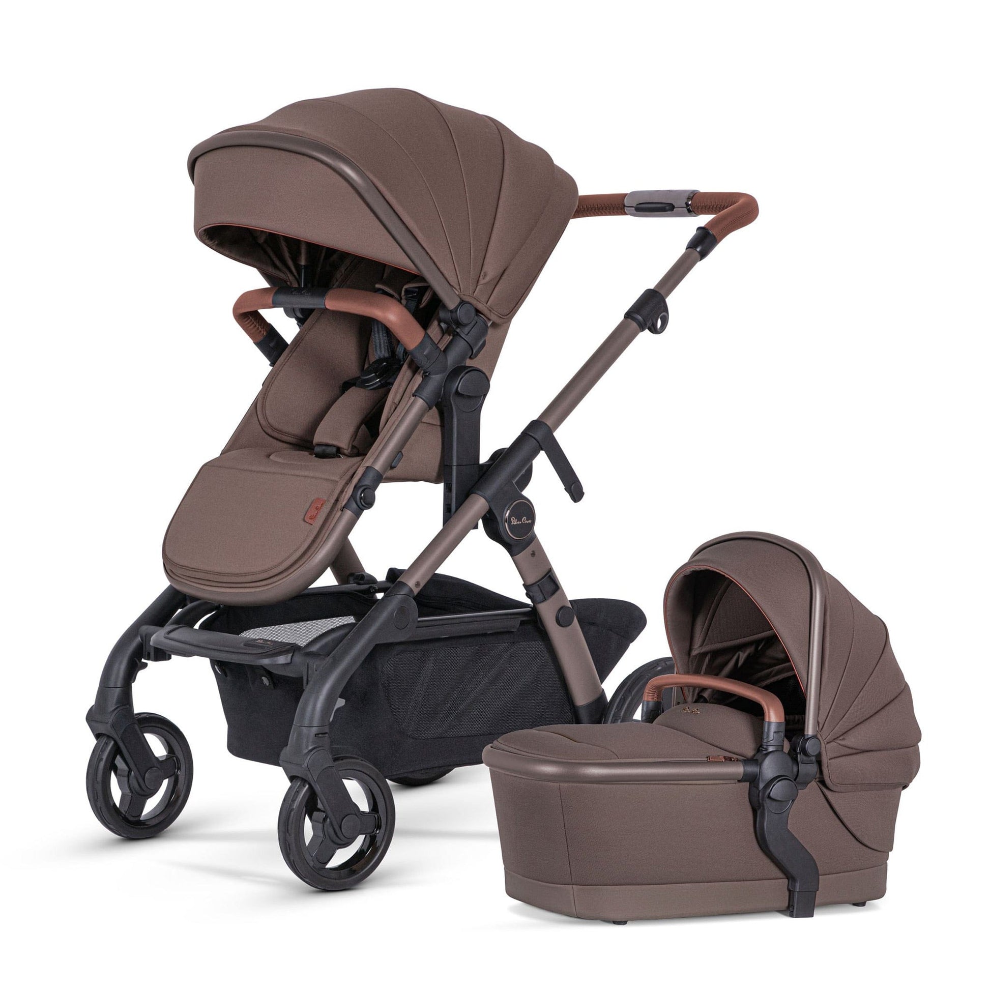 Silver Cross Wave 3 Complete Single-to-Double Stroller - Caramel - SX2341-CMUC