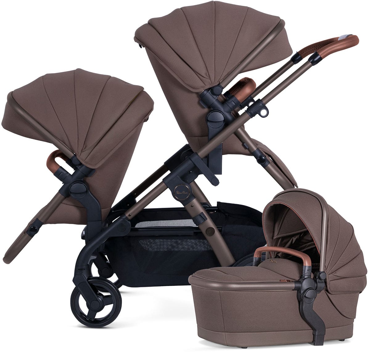 Silver Cross Wave 3 Complete Single-to-Double Stroller - Caramel - SX2322-CMUC