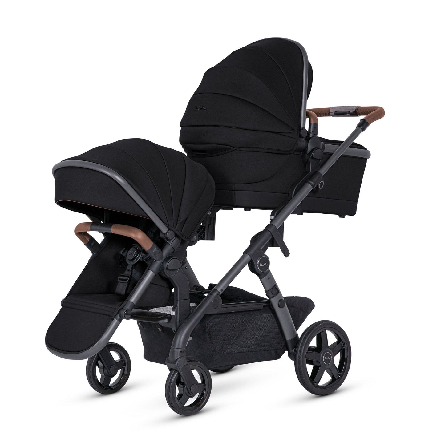 Silver Cross Wave 3 Complete Single-to-Double Stroller - Licorice - SX2341-LCUC