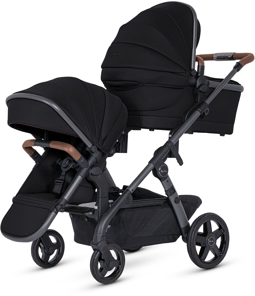 Silver Cross Wave 3 Complete Single-to-Double Stroller - Licorice - SX2322-LCUC