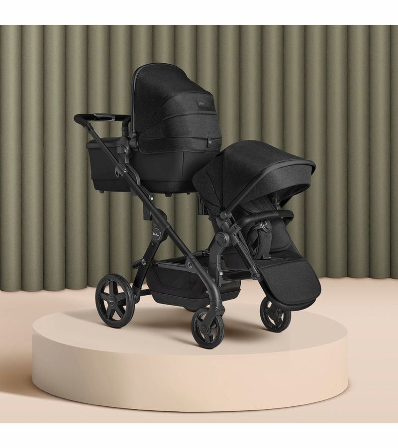 Silver Cross Wave Double Stroller Bundle - Onyx - SX2280-OXUS-SX2278-OXUS