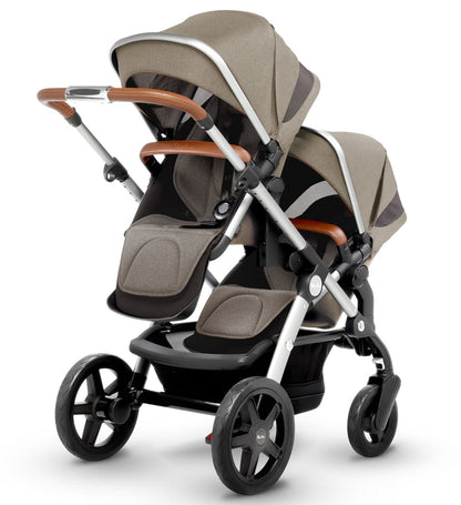 Silver Cross 2018 Wave Double Stroller - Linen - SX2110-LNUS1-DBL