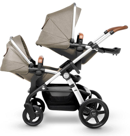 Silver Cross Wave Single-to-Double Stroller 2018 Linen - SX2110-LNUS1-CMP