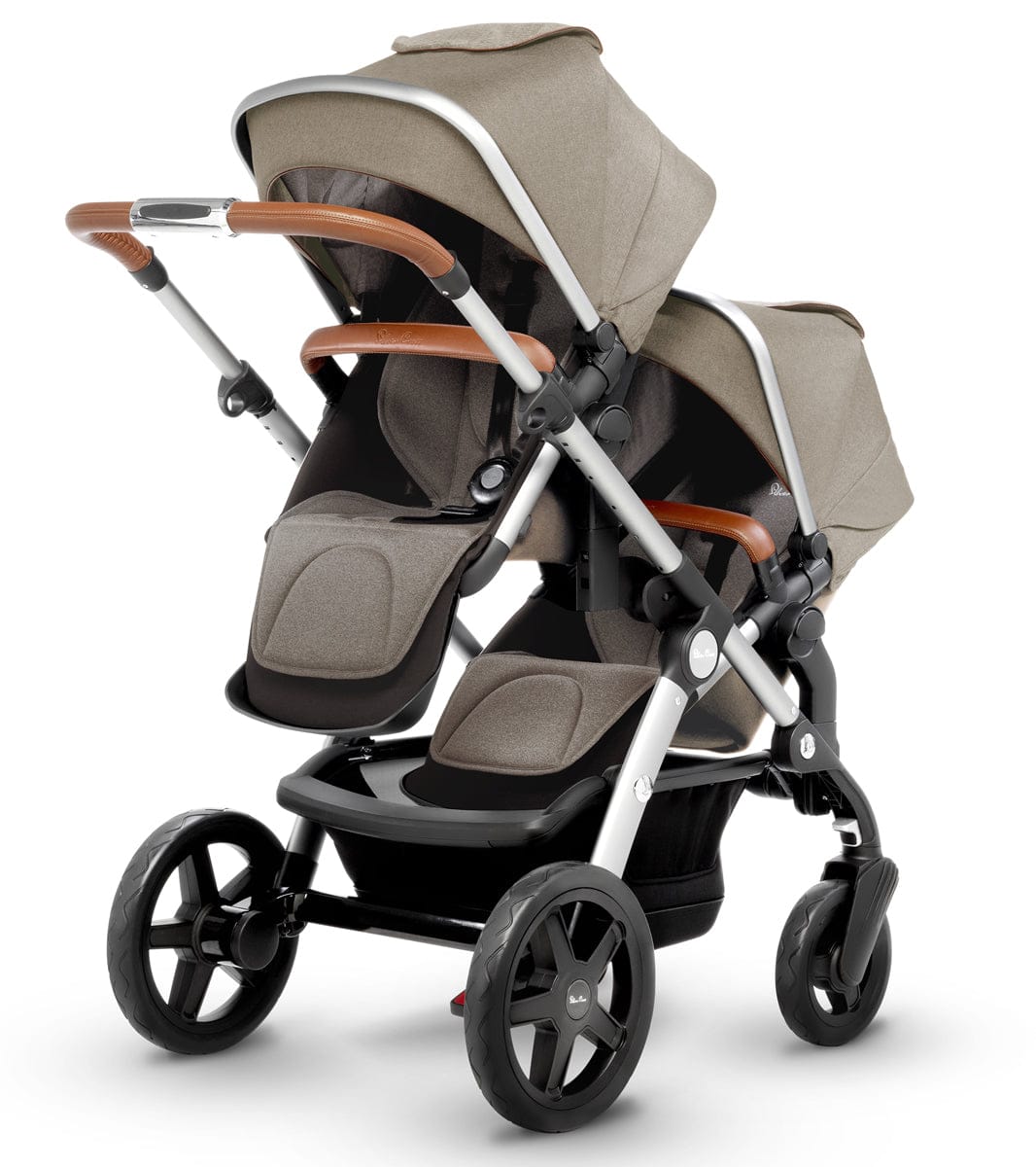 Silver Cross Wave Single-to-Double Stroller 2018 Linen - SX2110-LNUS1-CMP