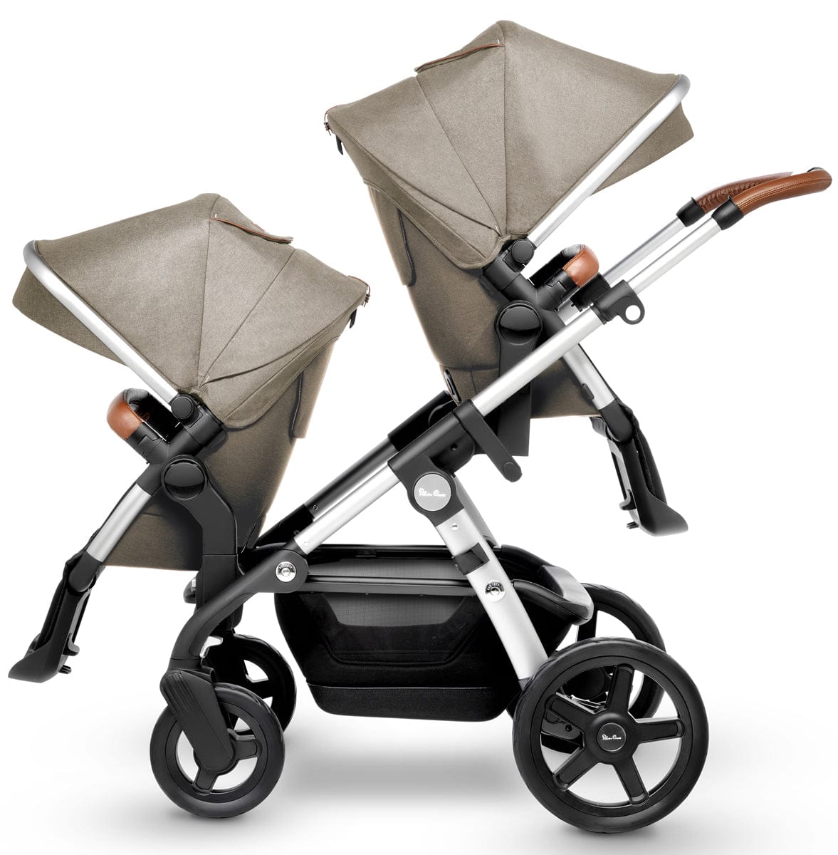 Silver Cross Wave Single-to-Double Stroller 2018 Linen - SX2110-LNUS1-CMP