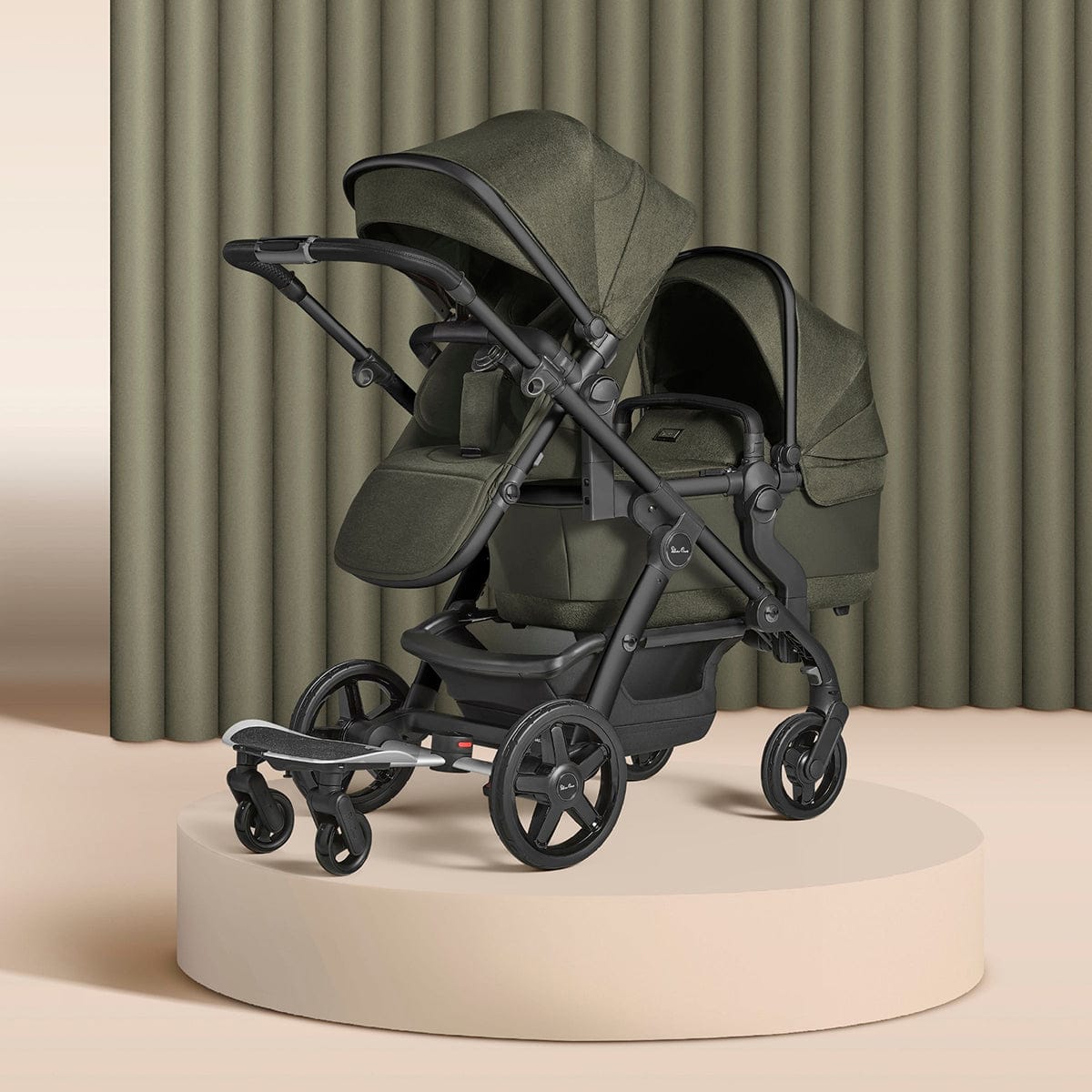 Silver Cross Wave Single-to-Double Stroller - Cedar - SX2280-CDUS