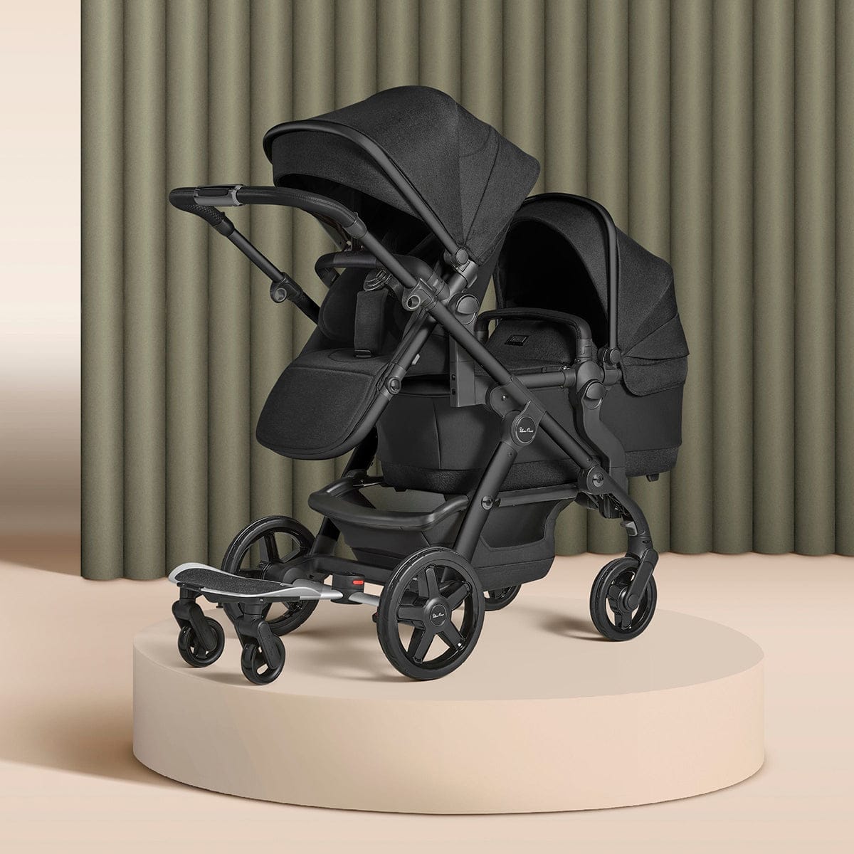 Silver Cross Wave Single-to-Double Stroller - Onyx - SX2280-OXUS