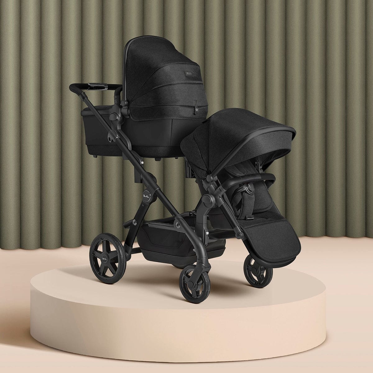Silver Cross Wave Single-to-Double Stroller - Onyx - SX2280-OXUS