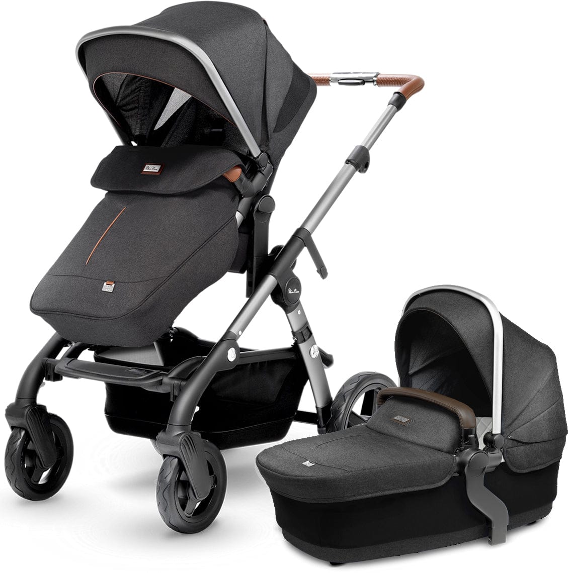 Silver Cross Wave Single-to-Double Stroller 2018 Granite - SX2072-GRUS1-CMP