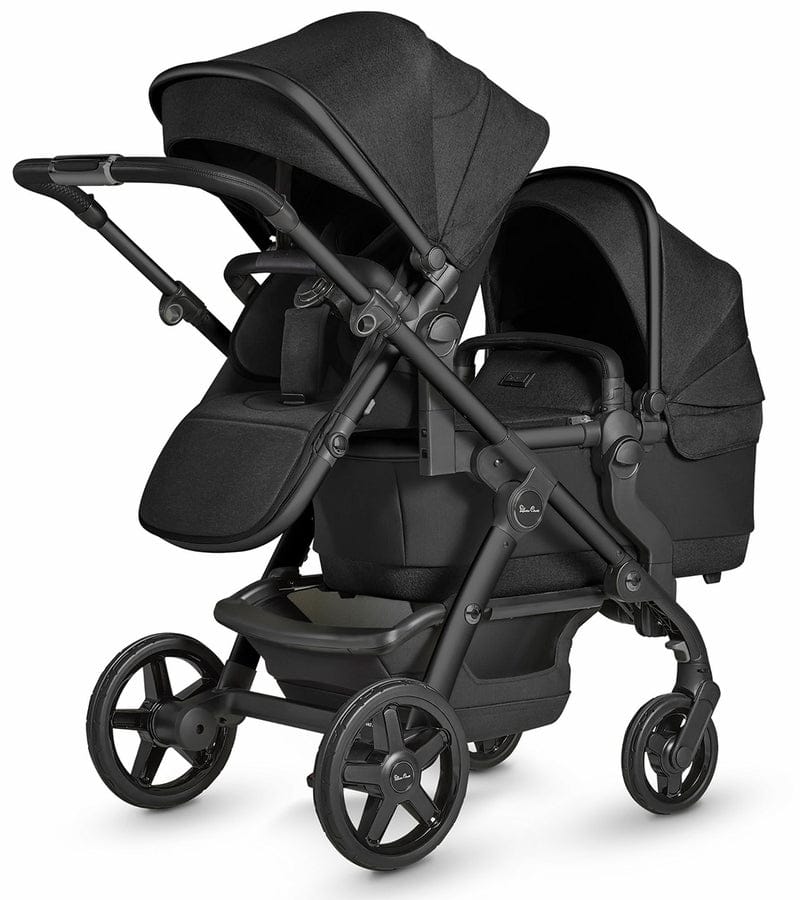 Silver Cross Wave Twin Stroller Bundle - Onyx - SX2280-OXUS-SX2278-OXUS-SX2277-OXUS