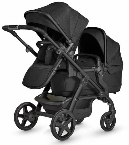 Silver Cross Wave Twin Stroller Bundle - Onyx - SX2280-OXUS-SX2278-OXUS-SX2277-OXUS