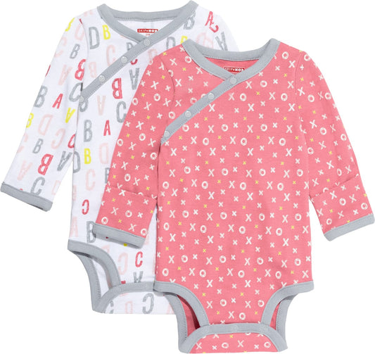 Skip Hop ABC-123 Long Sleeve Bodysuit Set, 2-Pack - Pink (6 Months) - 279406-6M