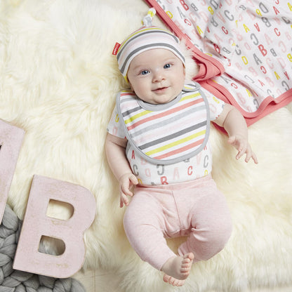 Skip Hop ABC-123 Reversible Bib Set - Pink - 279418