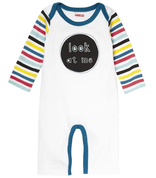 Skip Hop Baby Says Long Sleeve Romper, Look at Me - Stripes (9 Months) - 279506-9M